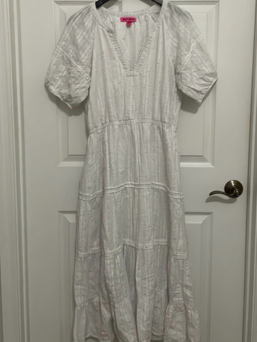 Betsey Johnson White Eyelet Maxi Dress